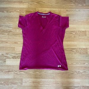 Under armour tshirt. Heathered Pink purple. Large